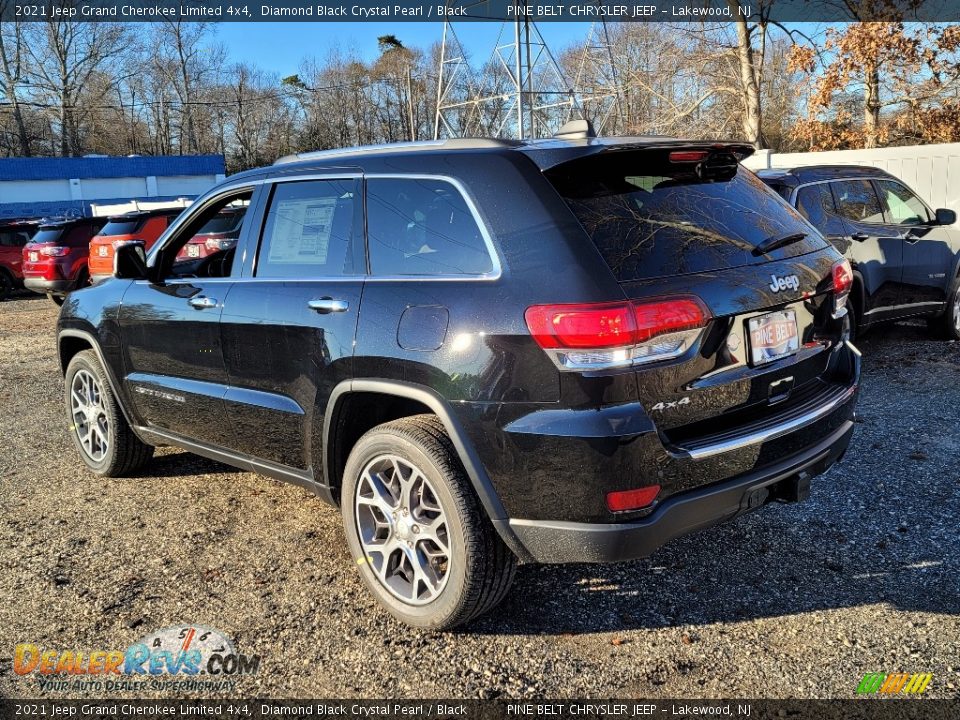 2021 Jeep Grand Cherokee Limited 4x4 Diamond Black Crystal Pearl / Black Photo #6