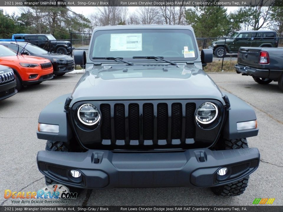 2021 Jeep Wrangler Unlimited Willys 4x4 Sting-Gray / Black Photo #2