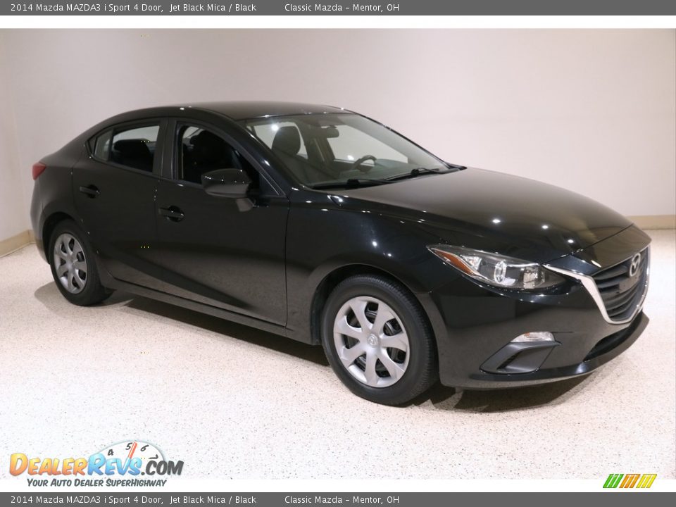 2014 Mazda MAZDA3 i Sport 4 Door Jet Black Mica / Black Photo #1