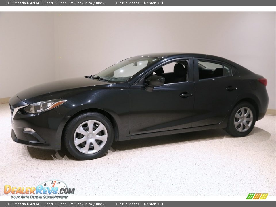 2014 Mazda MAZDA3 i Sport 4 Door Jet Black Mica / Black Photo #3