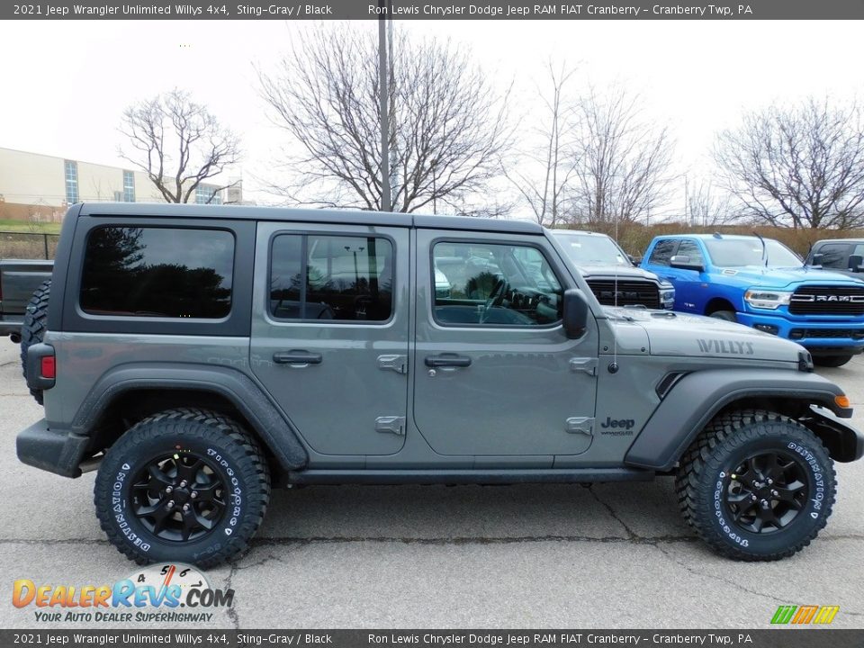 2021 Jeep Wrangler Unlimited Willys 4x4 Sting-Gray / Black Photo #4