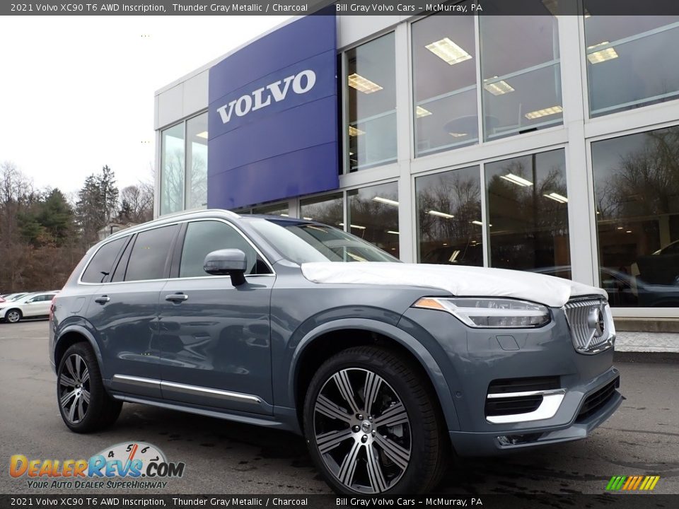 Front 3/4 View of 2021 Volvo XC90 T6 AWD Inscription Photo #1