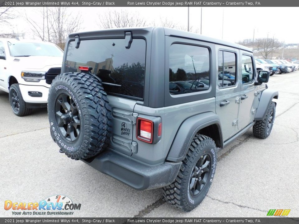 2021 Jeep Wrangler Unlimited Willys 4x4 Sting-Gray / Black Photo #5