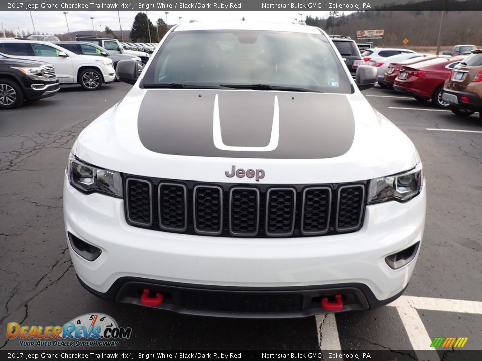 2017 Jeep Grand Cherokee Trailhawk 4x4 Bright White / Black/Dark Ruby Red Photo #3