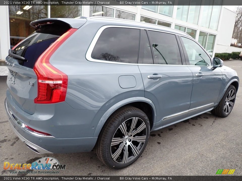 2021 Volvo XC90 T6 AWD Inscription Thunder Gray Metallic / Charcoal Photo #2