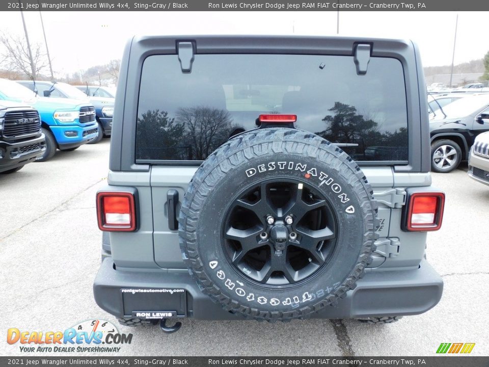 2021 Jeep Wrangler Unlimited Willys 4x4 Sting-Gray / Black Photo #6