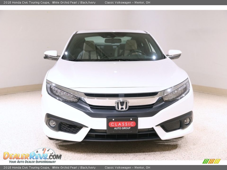 2018 Honda Civic Touring Coupe White Orchid Pearl / Black/Ivory Photo #2