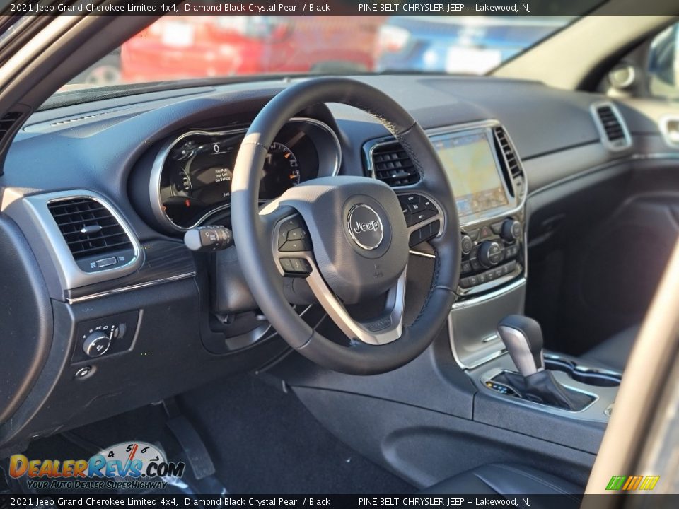 2021 Jeep Grand Cherokee Limited 4x4 Diamond Black Crystal Pearl / Black Photo #12
