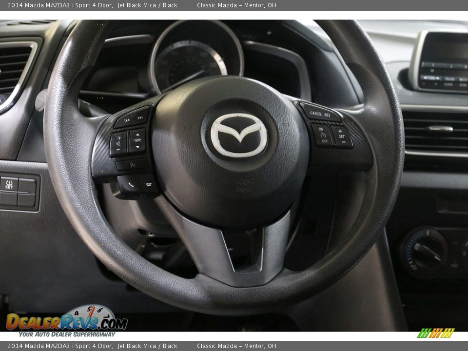 2014 Mazda MAZDA3 i Sport 4 Door Jet Black Mica / Black Photo #7
