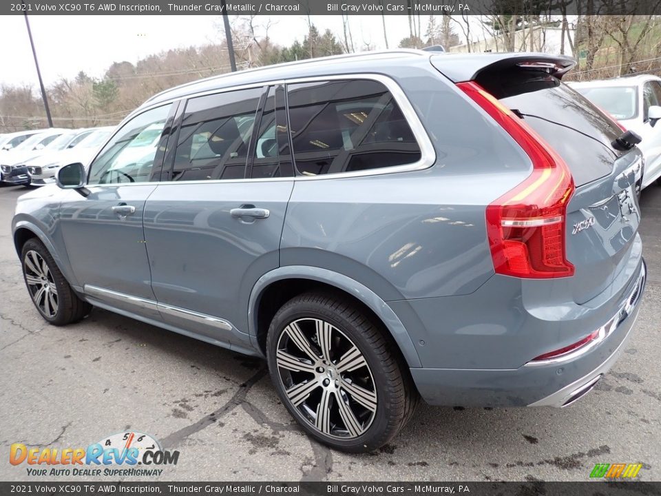 2021 Volvo XC90 T6 AWD Inscription Thunder Gray Metallic / Charcoal Photo #4