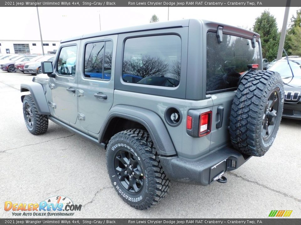 2021 Jeep Wrangler Unlimited Willys 4x4 Sting-Gray / Black Photo #8