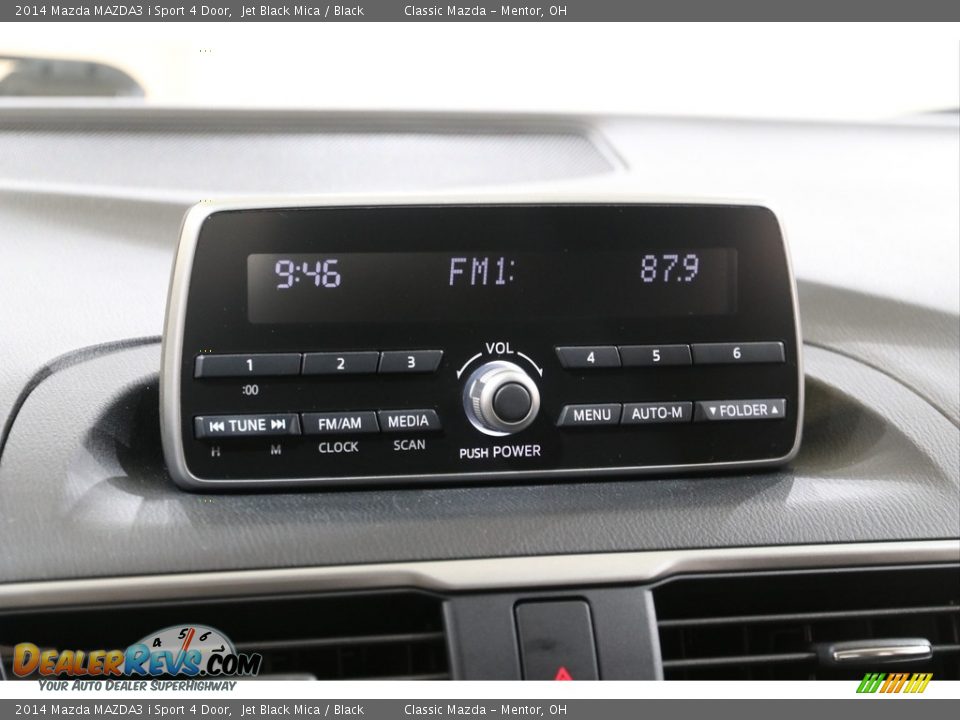 2014 Mazda MAZDA3 i Sport 4 Door Jet Black Mica / Black Photo #10