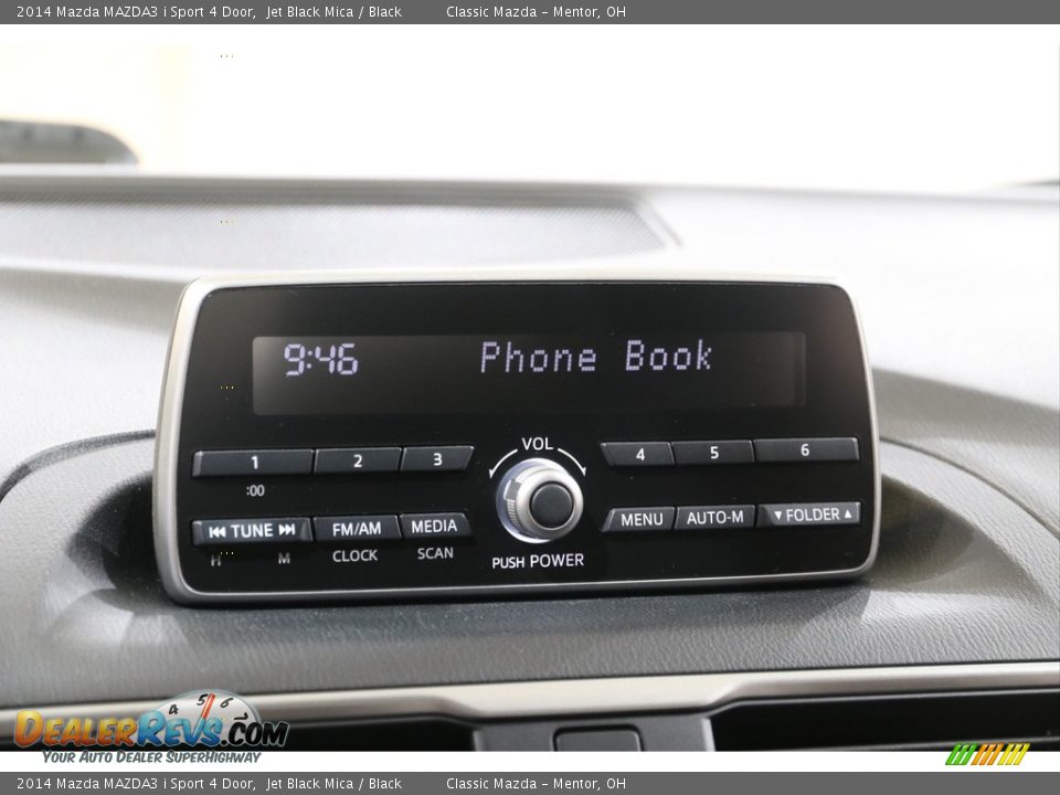 2014 Mazda MAZDA3 i Sport 4 Door Jet Black Mica / Black Photo #11