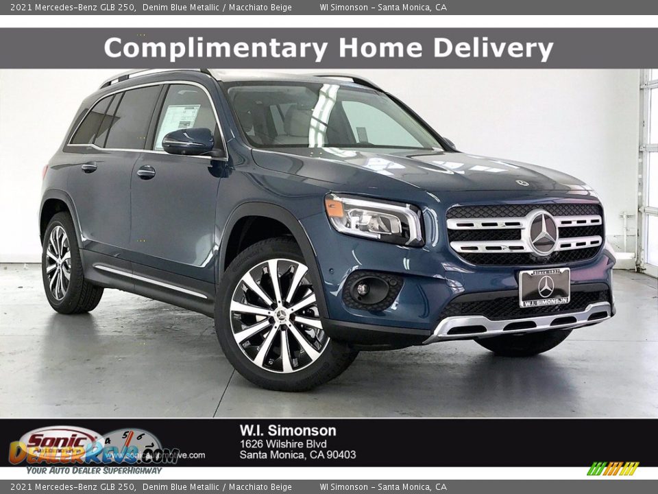 2021 Mercedes-Benz GLB 250 Denim Blue Metallic / Macchiato Beige Photo #1