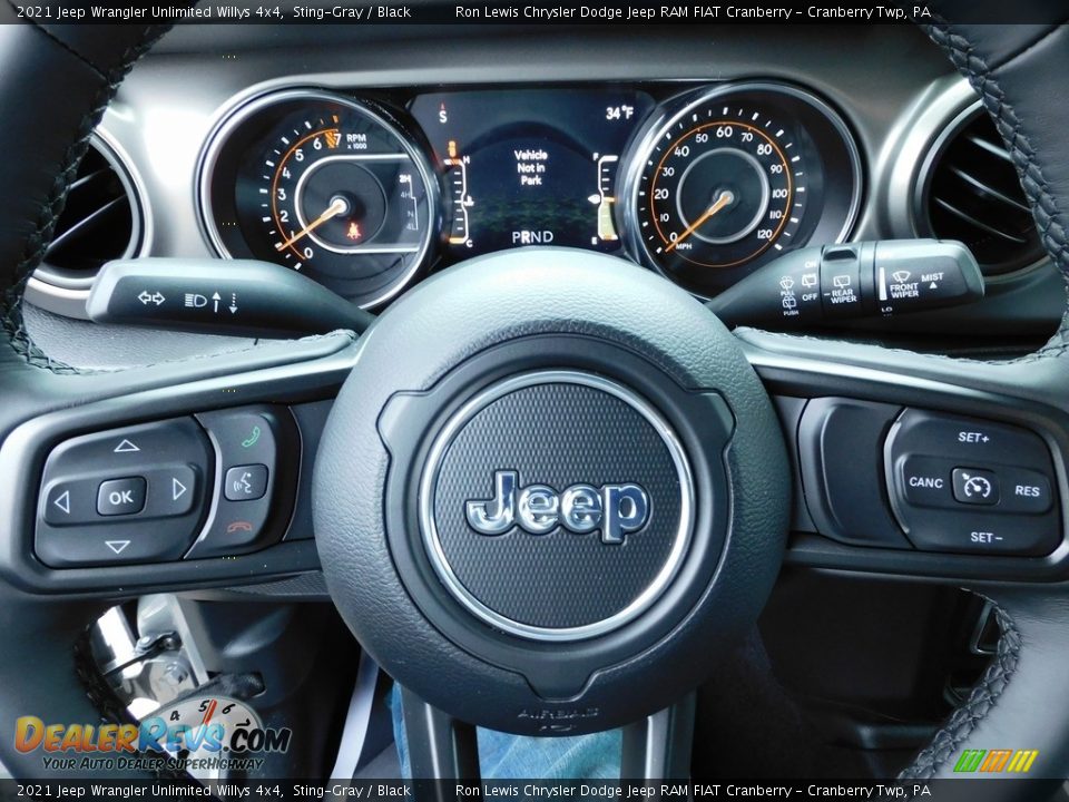 2021 Jeep Wrangler Unlimited Willys 4x4 Sting-Gray / Black Photo #19
