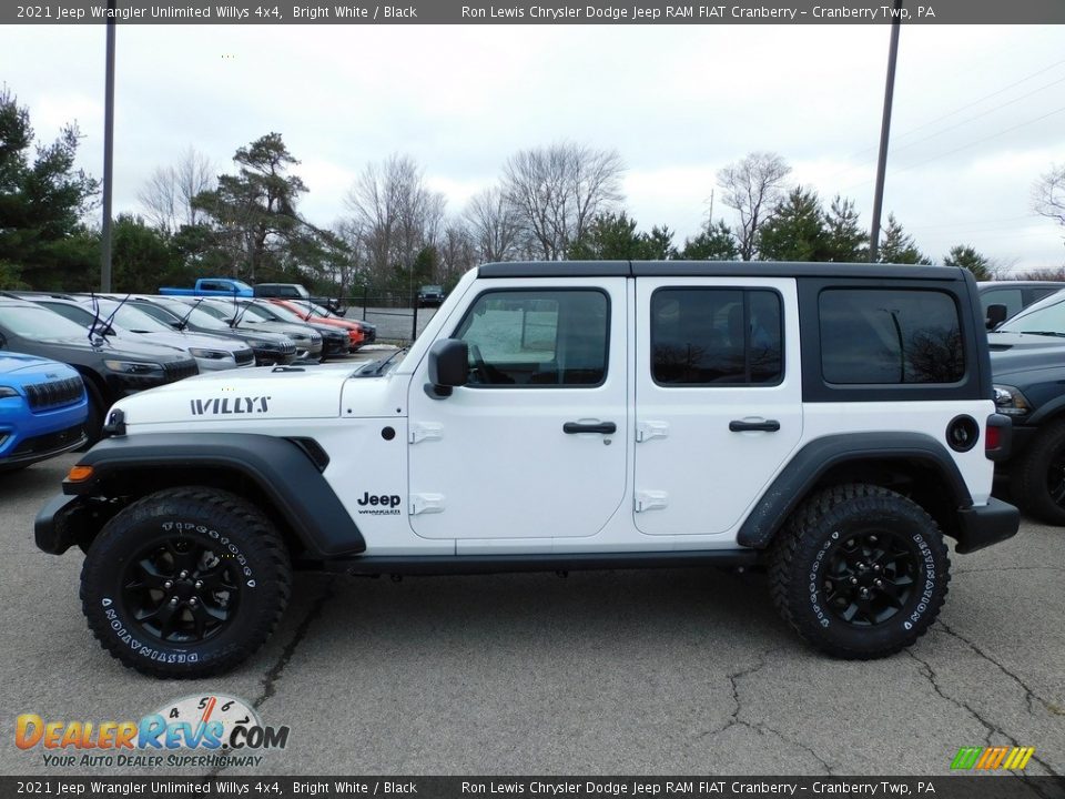 2021 Jeep Wrangler Unlimited Willys 4x4 Bright White / Black Photo #9