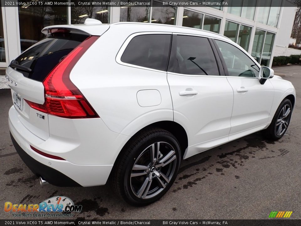 2021 Volvo XC60 T5 AWD Momentum Crystal White Metallic / Blonde/Charcoal Photo #2