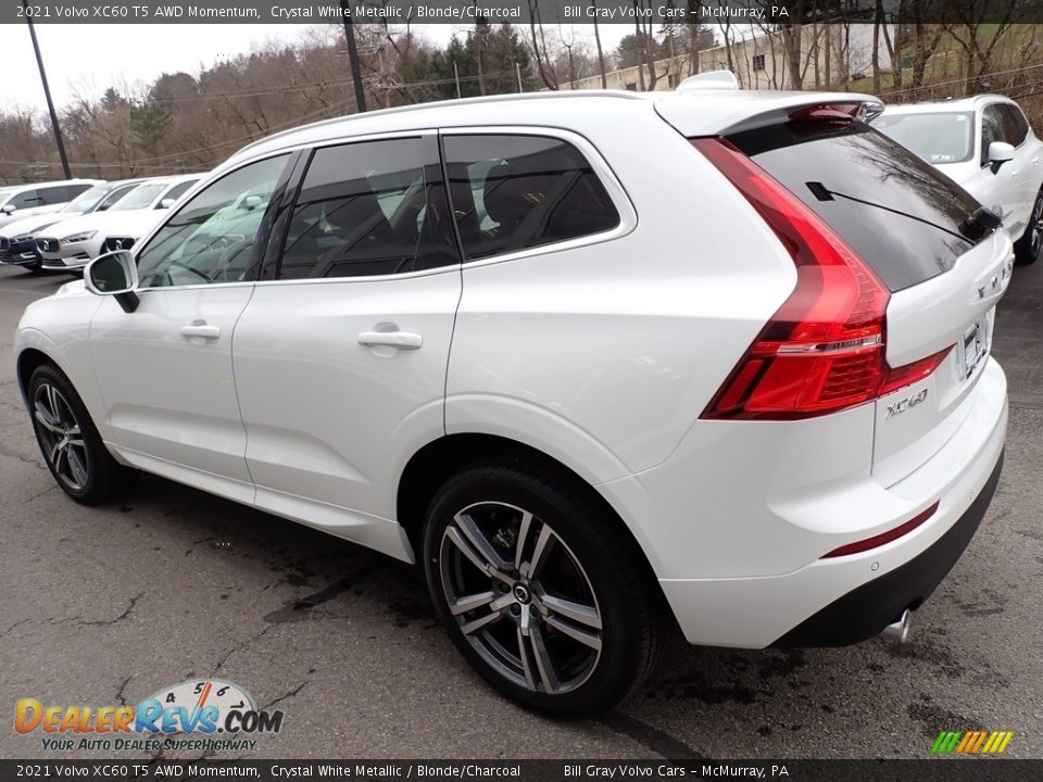 2021 Volvo XC60 T5 AWD Momentum Crystal White Metallic / Blonde/Charcoal Photo #4