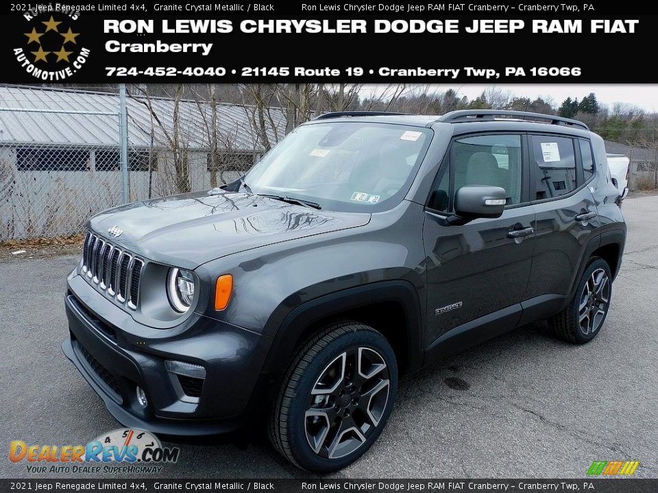 2021 Jeep Renegade Limited 4x4 Granite Crystal Metallic / Black Photo #1