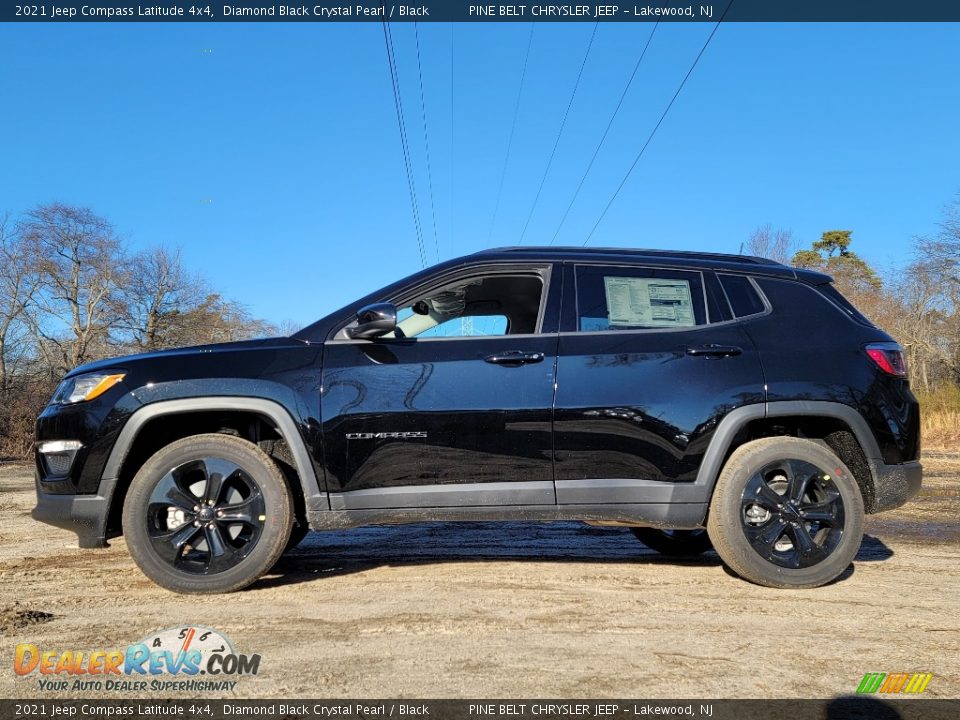 Diamond Black Crystal Pearl 2021 Jeep Compass Latitude 4x4 Photo #4