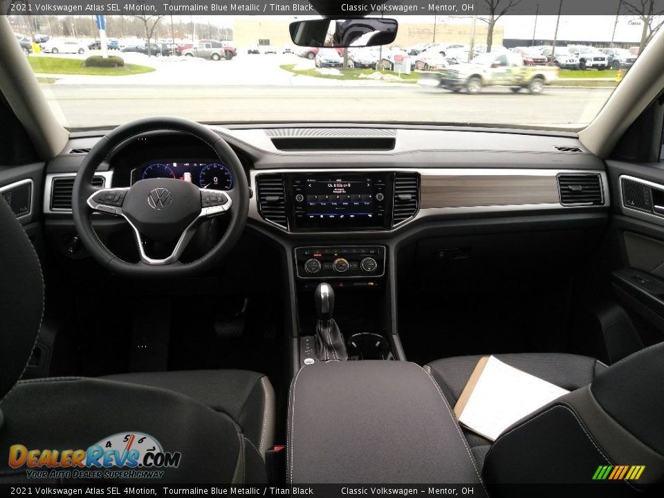 2021 Volkswagen Atlas SEL 4Motion Tourmaline Blue Metallic / Titan Black Photo #3