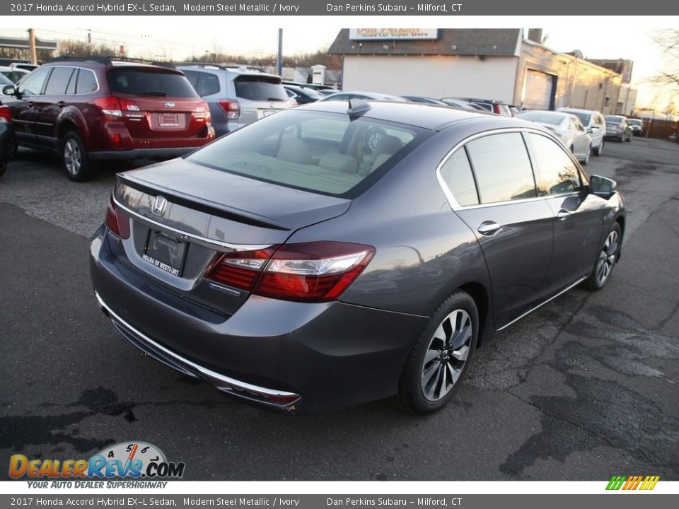 2017 Honda Accord Hybrid EX-L Sedan Modern Steel Metallic / Ivory Photo #5