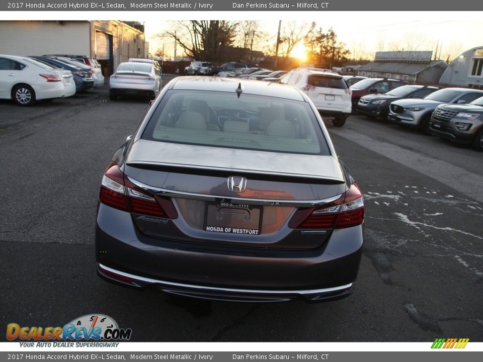 2017 Honda Accord Hybrid EX-L Sedan Modern Steel Metallic / Ivory Photo #6