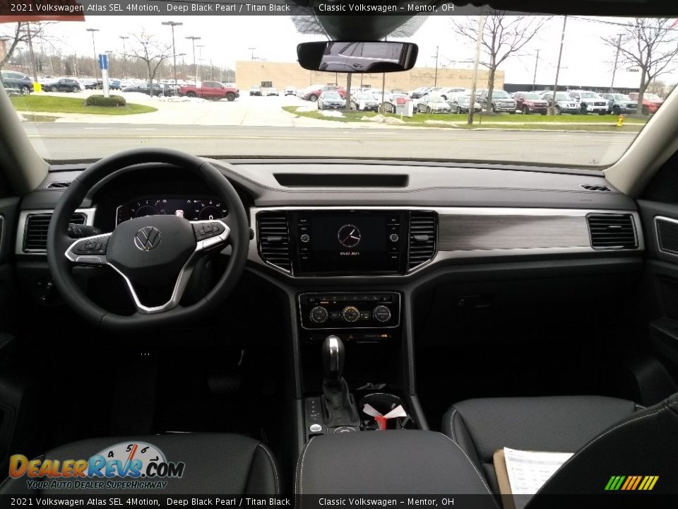 2021 Volkswagen Atlas SEL 4Motion Deep Black Pearl / Titan Black Photo #3