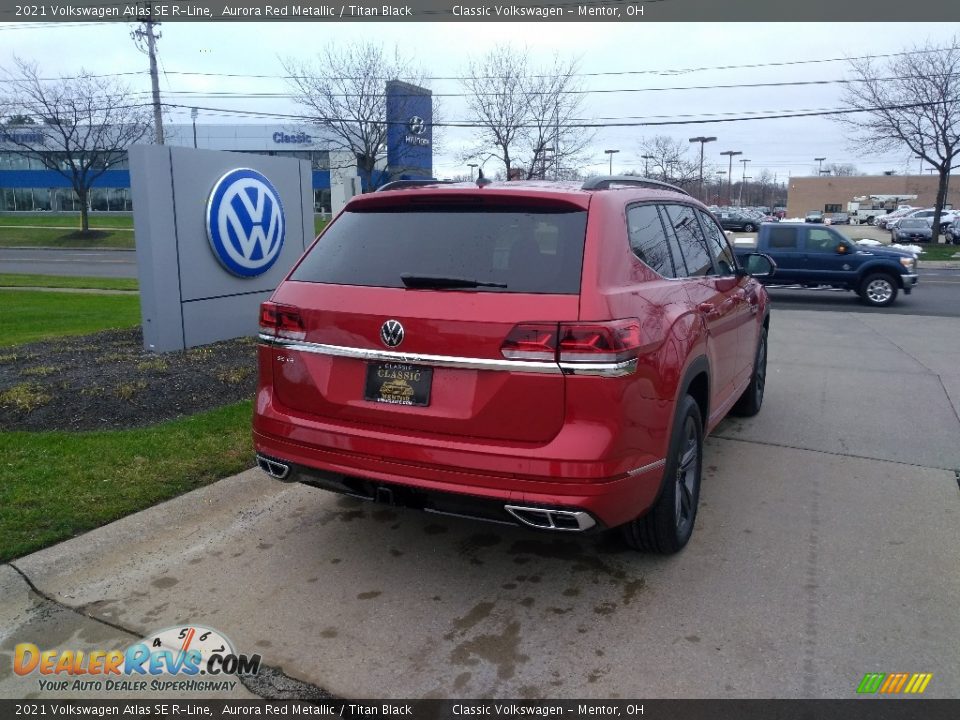 2021 Volkswagen Atlas SE R-Line Aurora Red Metallic / Titan Black Photo #2