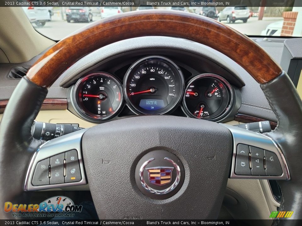 2013 Cadillac CTS 3.6 Sedan Crystal Red Tintcoat / Cashmere/Cocoa Photo #11