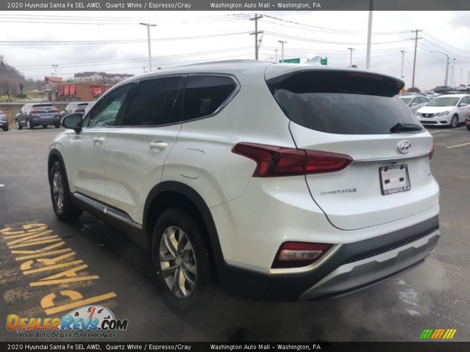 2020 Hyundai Santa Fe SEL AWD Quartz White / Espresso/Gray Photo #3