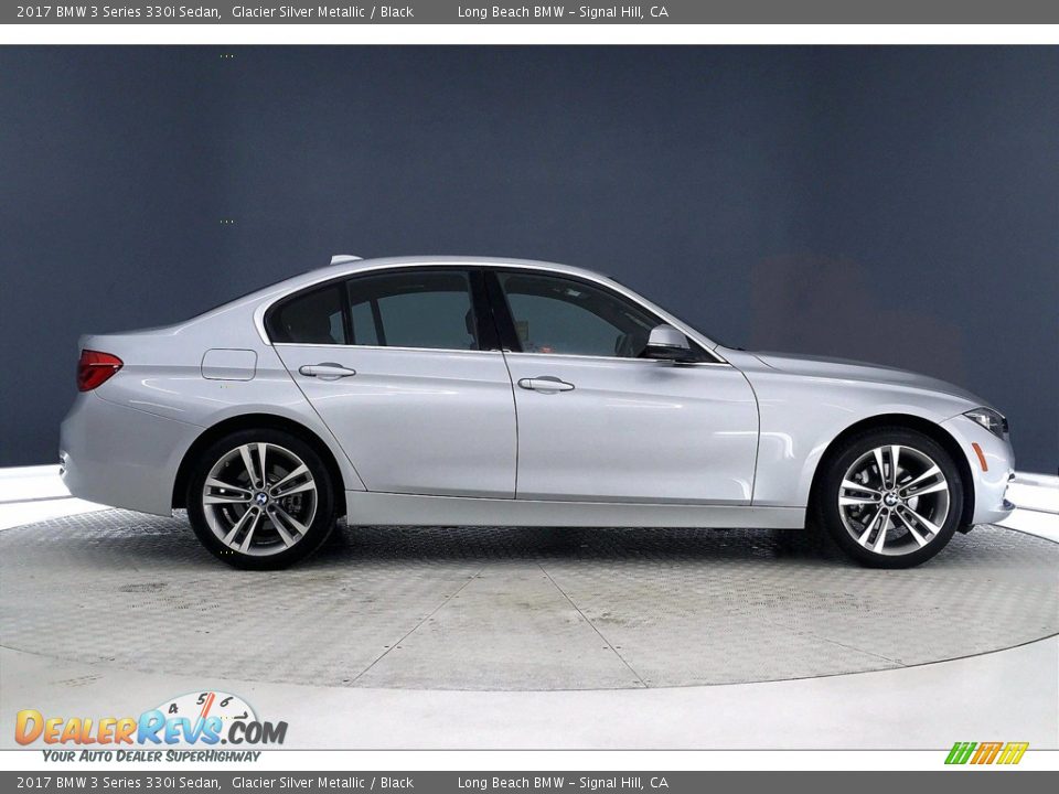 2017 BMW 3 Series 330i Sedan Glacier Silver Metallic / Black Photo #14