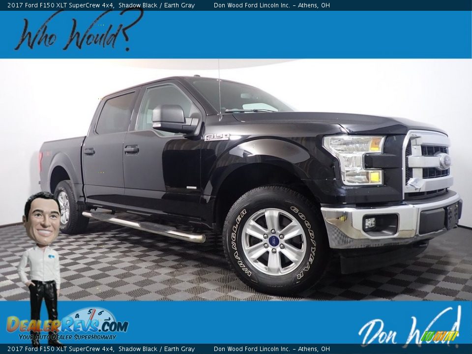 2017 Ford F150 XLT SuperCrew 4x4 Shadow Black / Earth Gray Photo #1