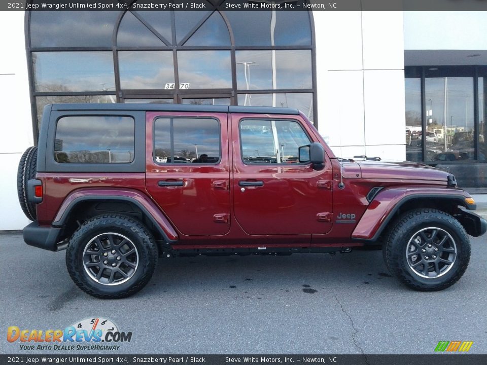 2021 Jeep Wrangler Unlimited Sport 4x4 Snazzberry Pearl / Black Photo #5