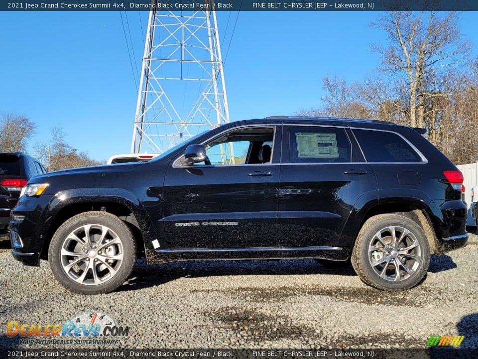 2021 Jeep Grand Cherokee Summit 4x4 Diamond Black Crystal Pearl / Black Photo #4