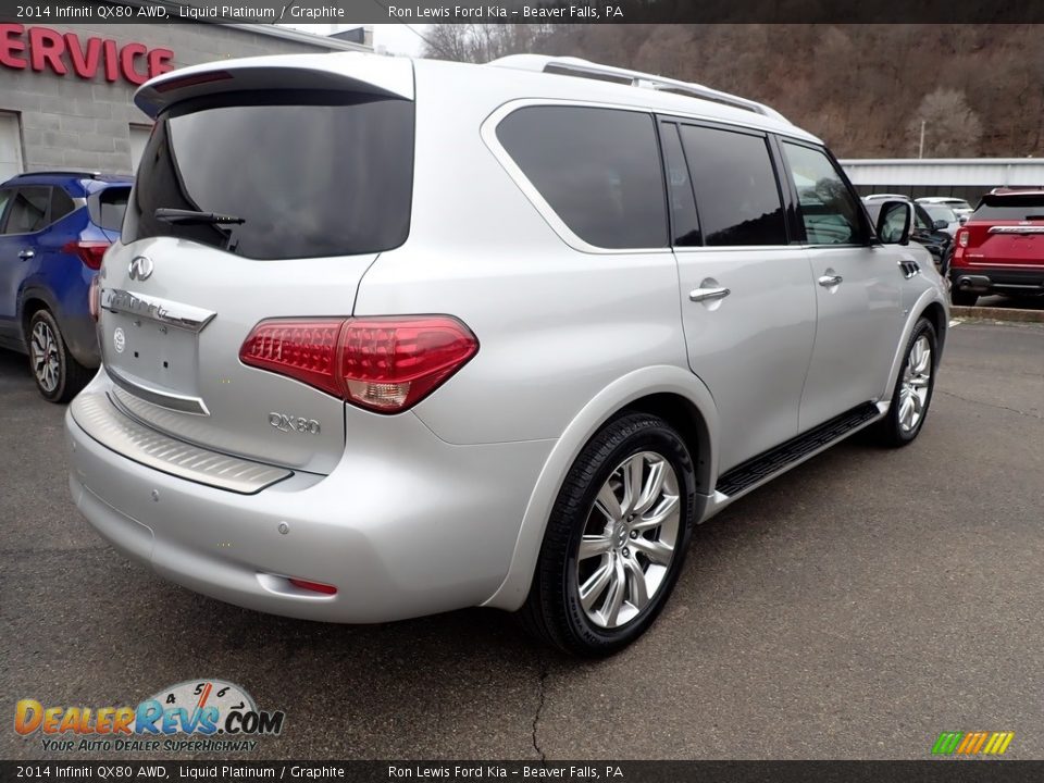 2014 Infiniti QX80 AWD Liquid Platinum / Graphite Photo #2