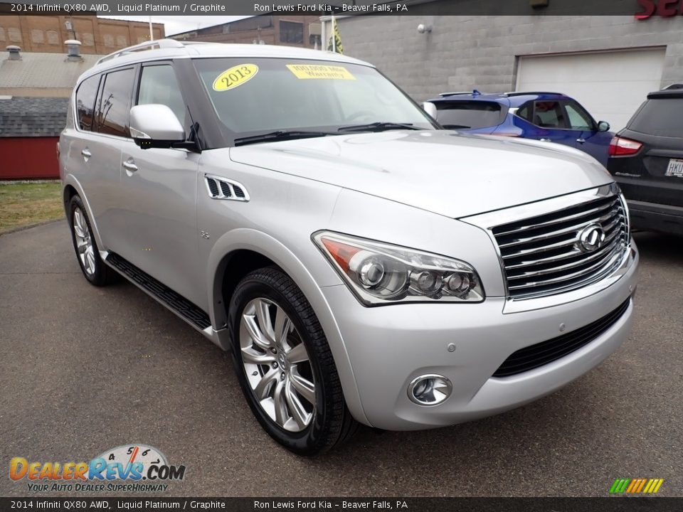 2014 Infiniti QX80 AWD Liquid Platinum / Graphite Photo #3