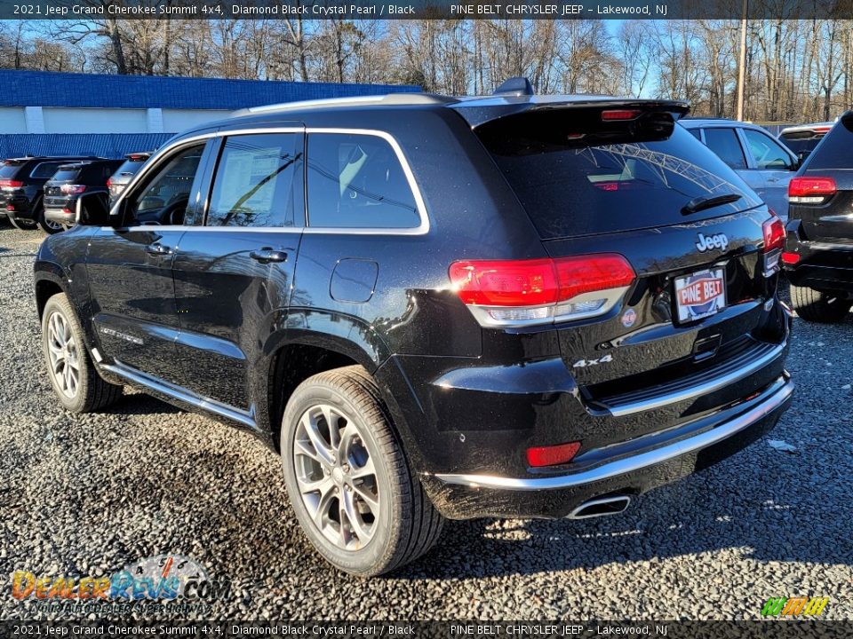 2021 Jeep Grand Cherokee Summit 4x4 Diamond Black Crystal Pearl / Black Photo #6