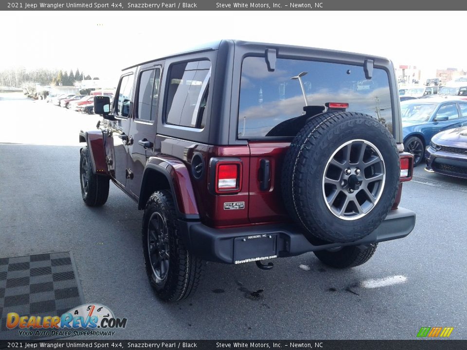 2021 Jeep Wrangler Unlimited Sport 4x4 Snazzberry Pearl / Black Photo #8
