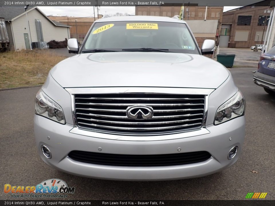 2014 Infiniti QX80 AWD Liquid Platinum / Graphite Photo #4