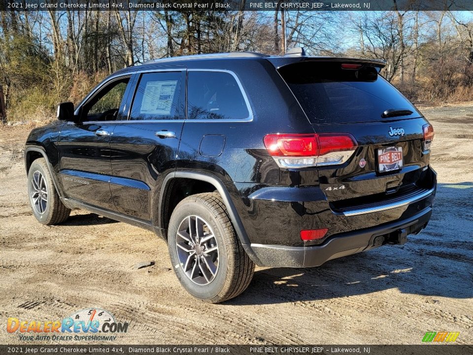 2021 Jeep Grand Cherokee Limited 4x4 Diamond Black Crystal Pearl / Black Photo #6