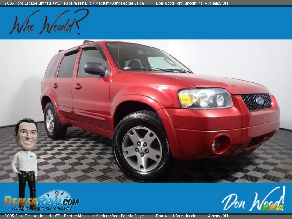 2005 Ford Escape Limited 4WD Redfire Metallic / Medium/Dark Pebble Beige Photo #1