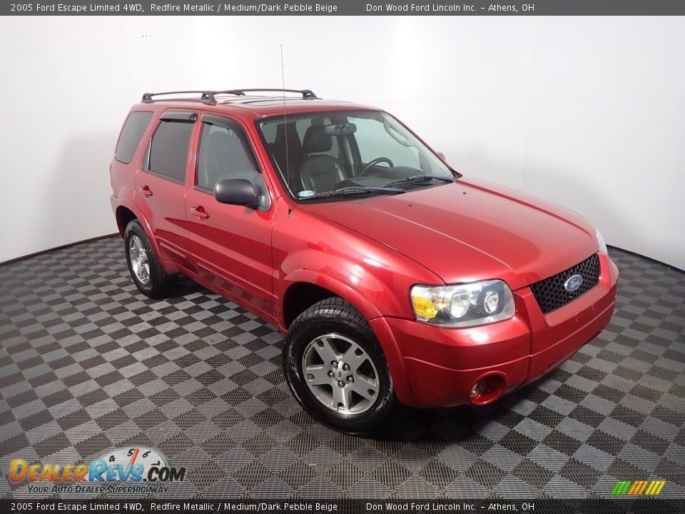 2005 Ford Escape Limited 4WD Redfire Metallic / Medium/Dark Pebble Beige Photo #4