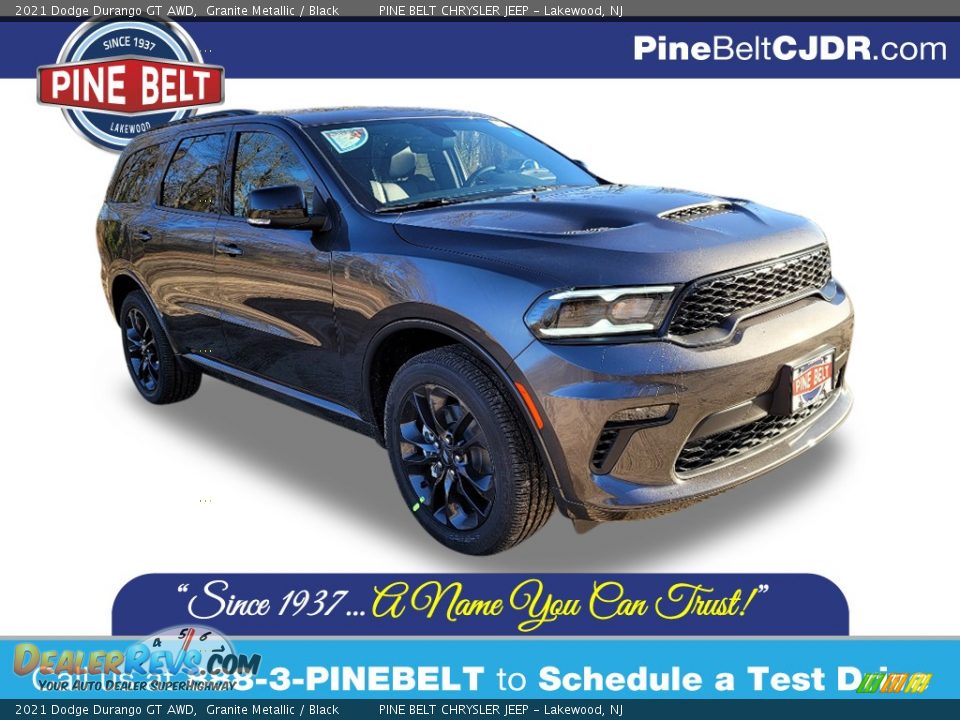 2021 Dodge Durango GT AWD Granite Metallic / Black Photo #1