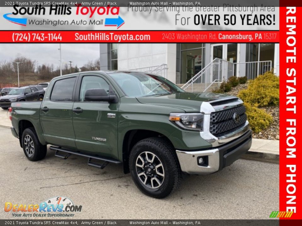 2021 Toyota Tundra SR5 CrewMax 4x4 Army Green / Black Photo #1