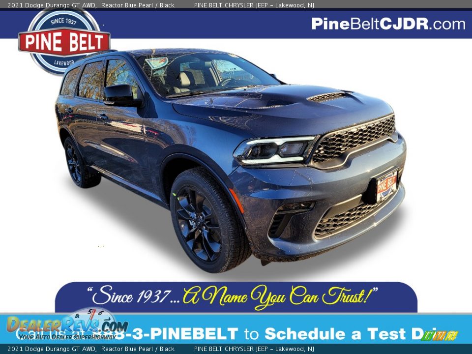 2021 Dodge Durango GT AWD Reactor Blue Pearl / Black Photo #1