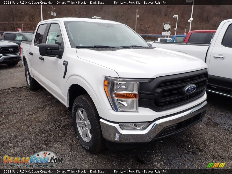 2021 Ford F150 XL SuperCrew 4x4 Oxford White / Medium Dark Slate Photo #3