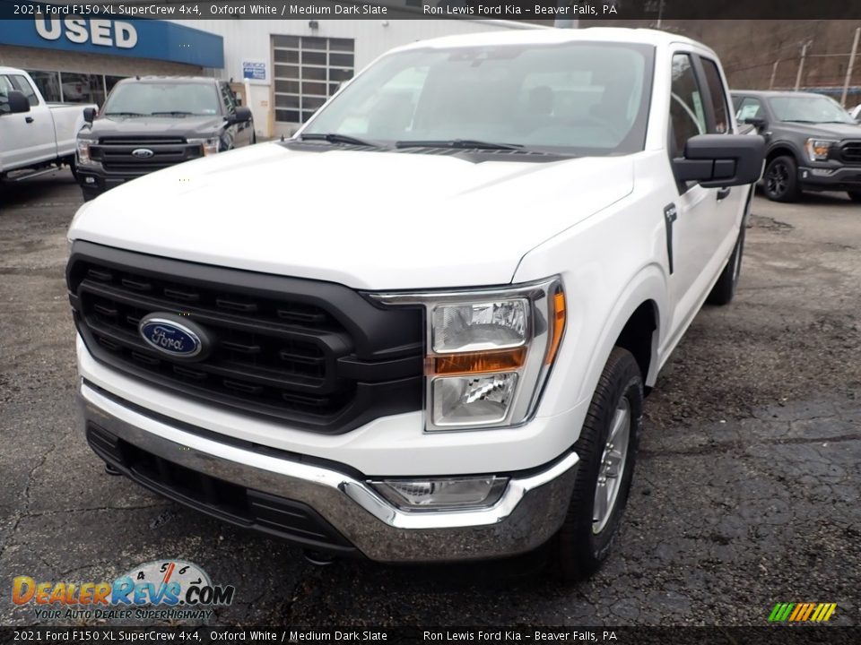 2021 Ford F150 XL SuperCrew 4x4 Oxford White / Medium Dark Slate Photo #5