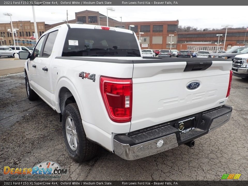 2021 Ford F150 XL SuperCrew 4x4 Oxford White / Medium Dark Slate Photo #6