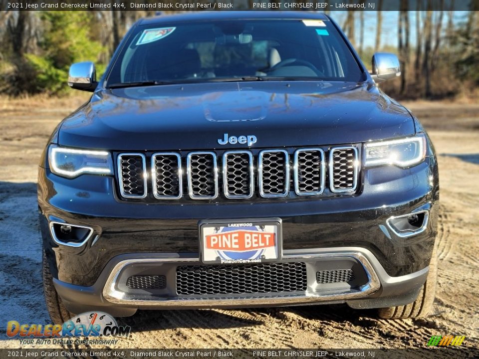 2021 Jeep Grand Cherokee Limited 4x4 Diamond Black Crystal Pearl / Black Photo #3